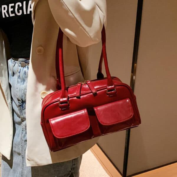 Multi-pocket Design Shoulder Bag Fashion Versatile Square Handbags Women Underarm Bags - Image 4