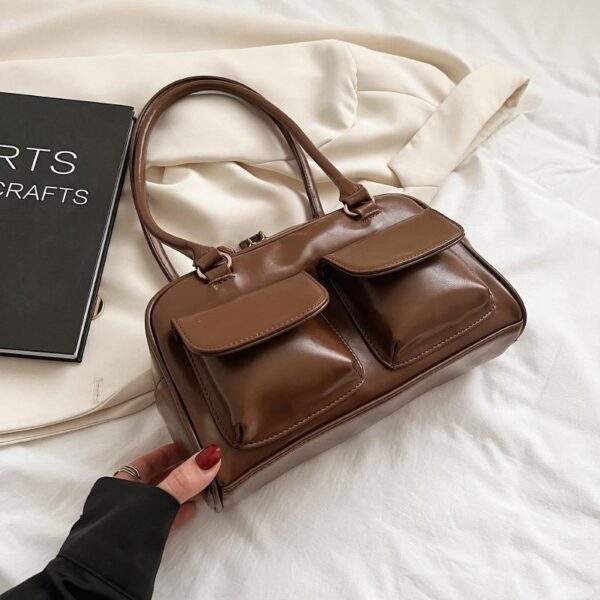 Multi-pocket Design Shoulder Bag Fashion Versatile Square Handbags Women Underarm Bags - Image 9