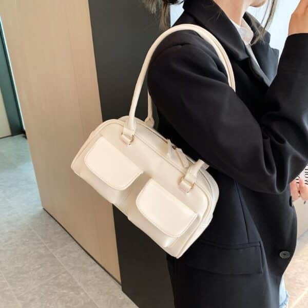 Multi-pocket Design Shoulder Bag Fashion Versatile Square Handbags Women Underarm Bags - Image 5