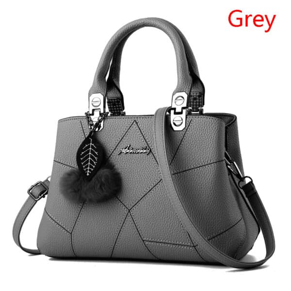 Ladies Bag Fashion Geometric Print Handbags Shoulder Messenger Bag With Ball Pendant - Image 5